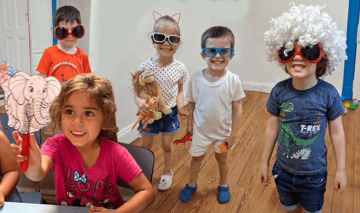 Niños disfrutando de actividades creativas en la Colonia de Verano de Tiny Makers en Recoleta.